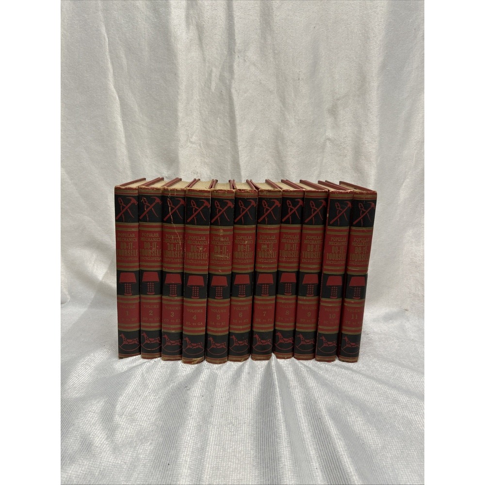 1955 Popular Mechanics Do It Yourself Encyclopedia Volumes 1-11 Books First Copy